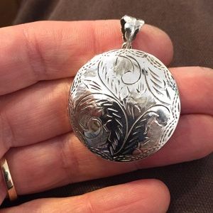 Vintage sterling locket necklace